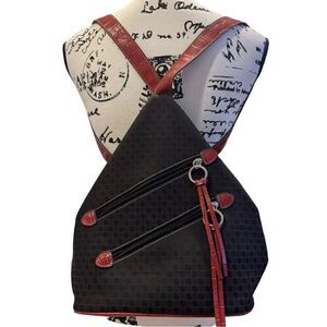 Nine & Company Unique Leather and Canvas Backpack